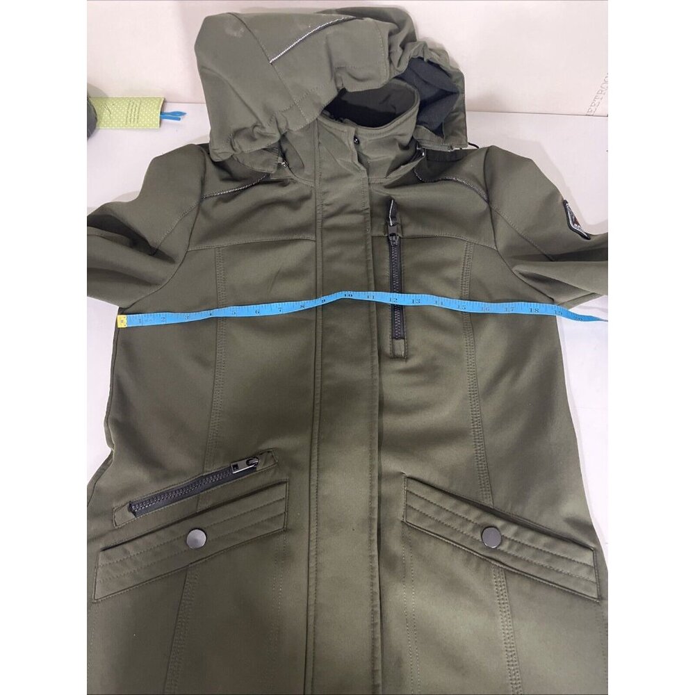 Alpine North Softshell Long Coat in Dark Green Womens Size S - Picture 10 of 12